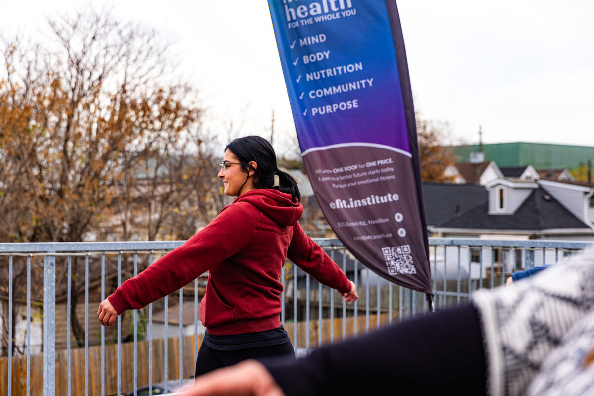 eFIT members connecting in a shared community space