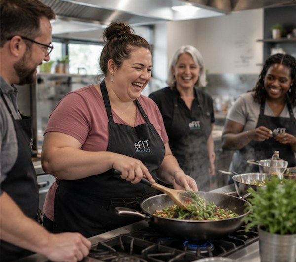 Members cooking together at eFIT