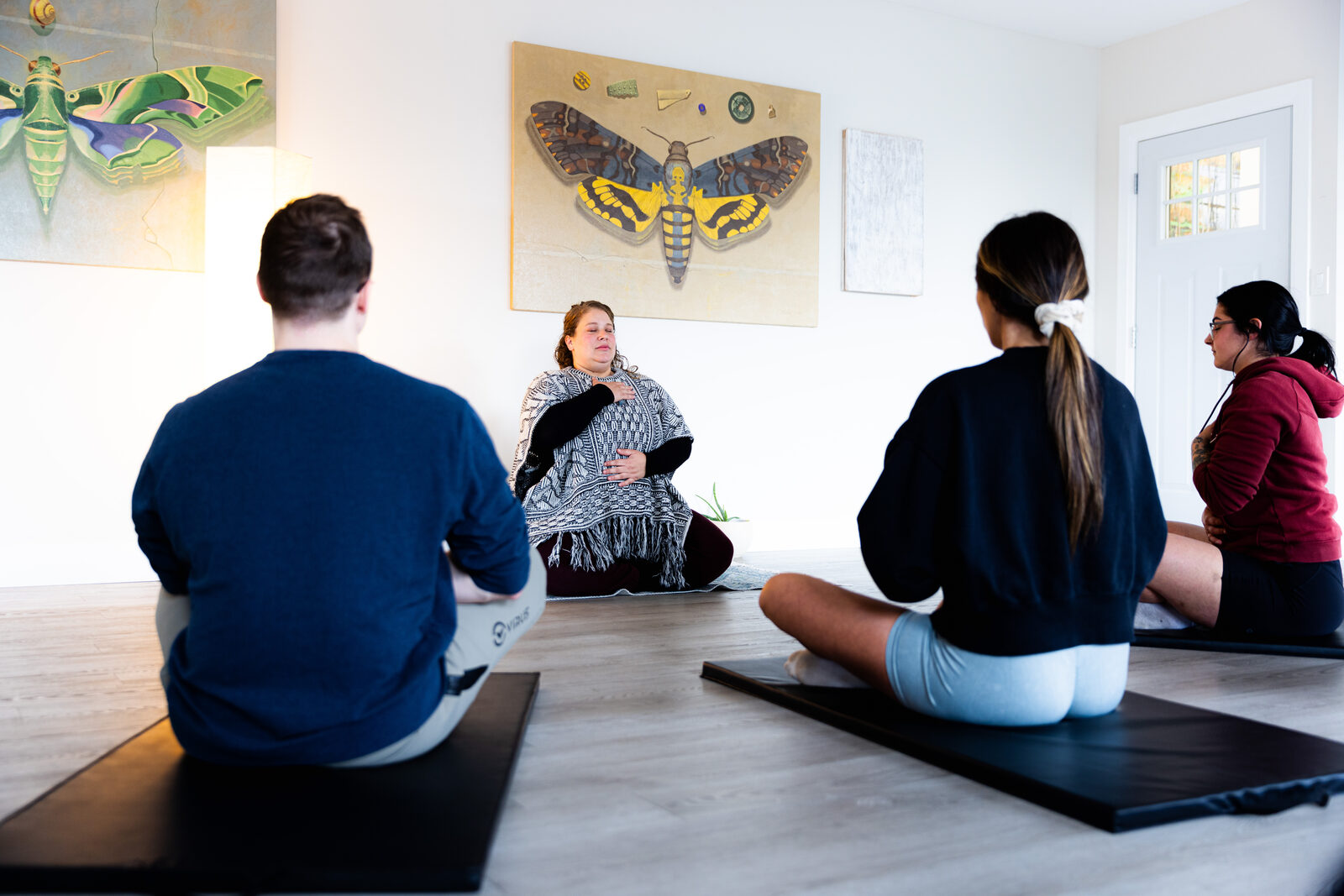 People connecting in a supportive mental health setting