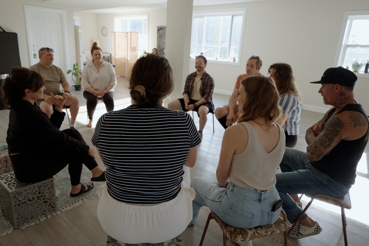 In-person group therapy session at eFIT Institute